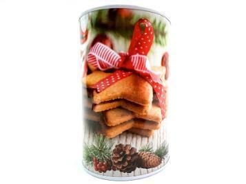 QUATRO Puszka metalowa skarbonka świąteczna ciastka 8 x 12cm BOŻE NARODZENIE QUATRO Puszka metalowa skarbonka świąteczna ciastka 8 x 12cm BOŻE NARODZENIE