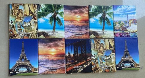 ADRIANOS Okładka Legitymacja szkolna mix 8,5 x 11,5cm -10szt