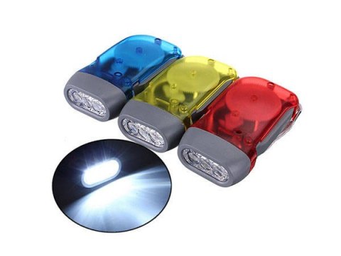 VERK GROUP Dynamo latarka kinetyczna 3 led lampka akumulator 08017