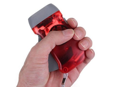 VERK GROUP Dynamo latarka kinetyczna 3 led lampka akumulator 08017