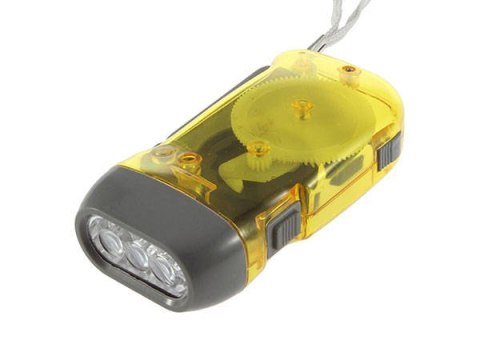 VERK GROUP Dynamo latarka kinetyczna 3 led lampka akumulator 08017