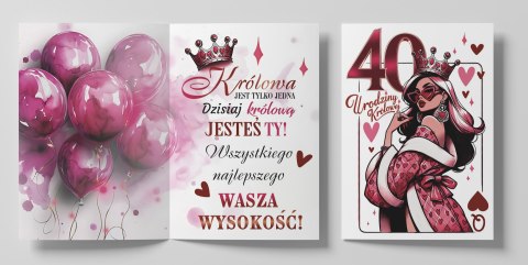 AARON-humor Karnet 40 Urodziny Królowej AARON-humor Karnet 40 Urodziny Królowej