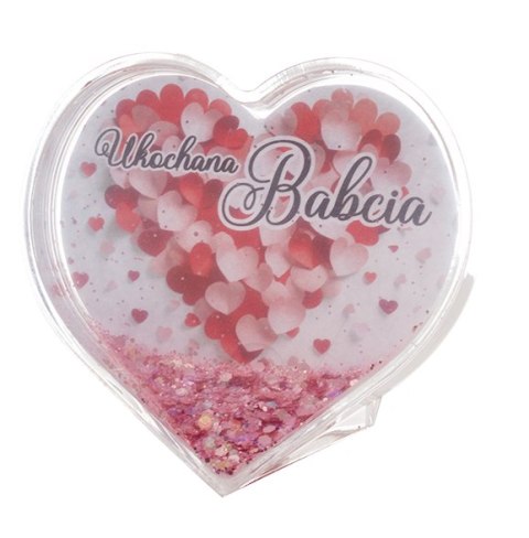 DIL Ramka DLA BABCI serce z różowym brokatem. 10 x 4.5 x 9.5 cm DIL Ramka DLA BABCI serce z różowym brokatem. 10 x 4.5 x 9.5 cm