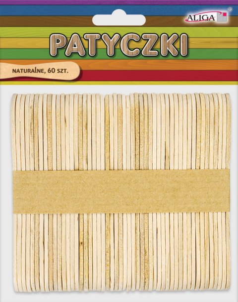 ALIGA Patyczki bezbarwne 170 x 9,4-11 x 2mm 60szt. PK-3366