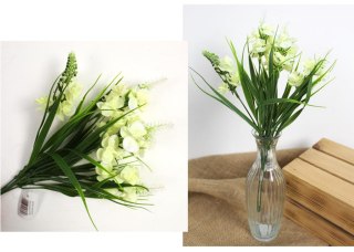 7&7 Bukiet sztuczny ŁUBIN z trawą 34 cm 5 łodyg JASNOZIELONY MZ-084C