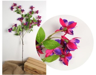 7&7 Gałązka FUKSJA 90 cm (główka 6 cm) RÓŻOWO FIOLETOWA WD-223D